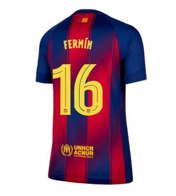 Barcelona Fermin Lopez #16 Hjemmebanetrøje Dame 2025-26 Kortærmet